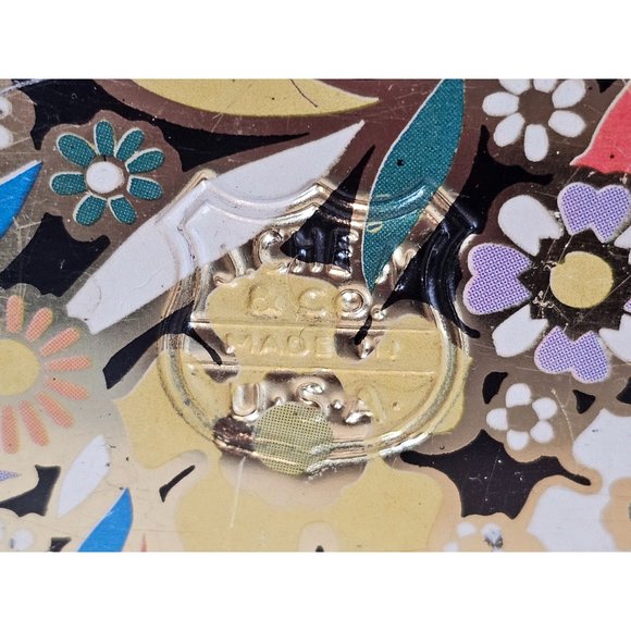 J Chein USA Recipe Box Tin Metal Vtg Cooking Recipes Mod Retro Flowers Floral - Picture 3 of 13